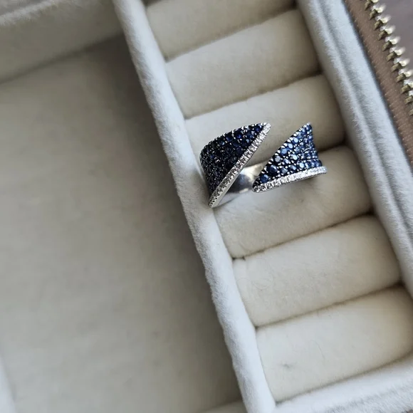 Gabriel&Co. Sapphire Bypass Ring - Picture 2 of 9